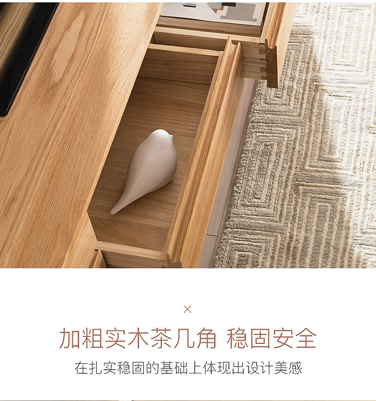 Phong cách bắc âu tủ tivi gỗ sồi trắng gỗ sồi trắng căn hộ nhỏ đơn giản hiện đại tủ sàn phòng khách - Buồng