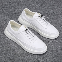 Small white shoes mens fall 100 lap thick bottom muffin shoes mens shoes 2020 New wave shoes free of laces with low helper shoes men