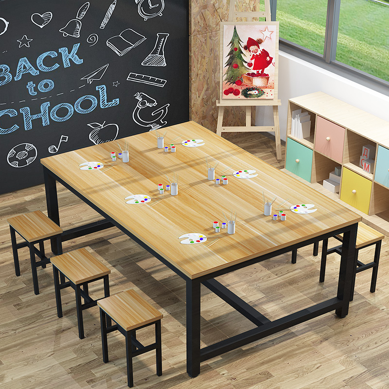 Student Training Table Kindergarten Fine Art Painting Table Color table and chairs Learning Table Fine art Manual Remedial Class Coaching Table