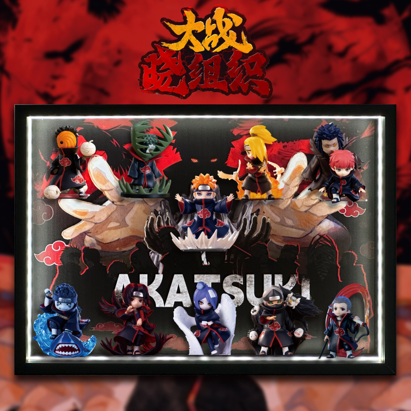 Suitable for Pop Mart Naruto Vs. Akatsuki Display Box, Blind Box Scene Storage, Wall-Mountable Photo Frame Suitable for Pop Mart Naruto Vs. Akatsuki Display Box, Blind Box Scene Storage, Wall-Mountable Photo Frame