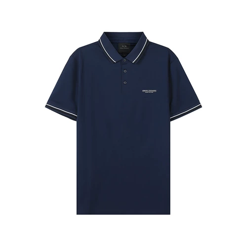Armani Exchange Axe Men's Short -Sleeved Spring и Summer Full Cotton Men's Polo рубашка 3lzflbzj9az