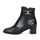 FERRAGAMO/菲拉格慕 Дамские сапоги Cassaro Gancini толстые сапоги на каблуках 0732958