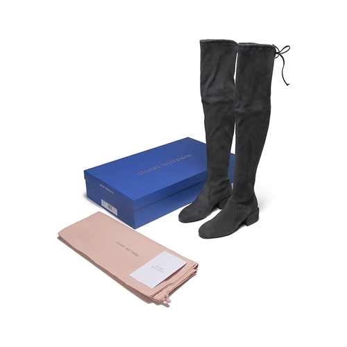 Женские осенне-зимние сапоги выше колена на низком квадратном каблуке с круглым носком, высокие сапоги ACCORDION OTK BOOT