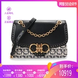 Salvatore Ferragamo Ms. Ferragmu ткань с кожаным ручным кузовом сумка для мессенджера 21h499