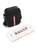 Bally Men's Striped Logo Leather Shoulder Crossbody Bag Chest Bag Messenger Bag Heyot