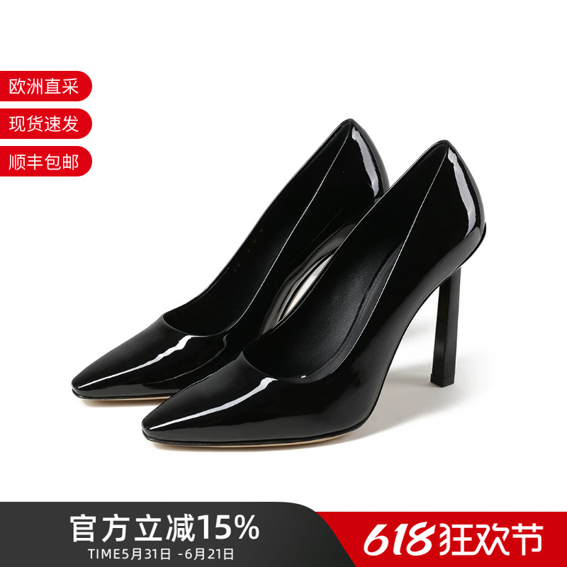 Ferragamo Women's Patent Leather Stiletto High Heels 10.5cm 0759942