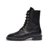 Stuart Weitzman SW Женские короткие ботинки с жемчужным кружевом на низком квадратном каблуке Кавалерские ботинки Ботинки-мартенки SONDRA