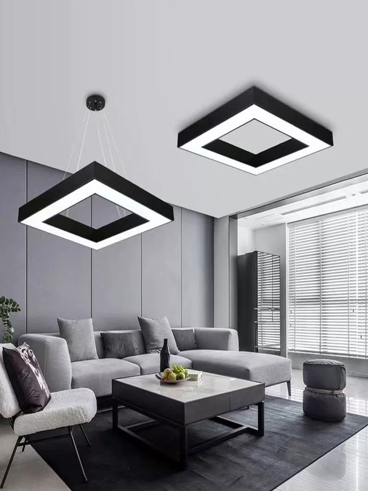 LED квадратная потолочная лампа для офиса или спортзала, потолочный свет