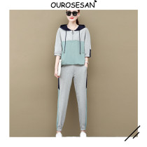 OUROSESAN casual sportswear suit women 2021 summer and Korean version loose with caps and clothing two sets of damp