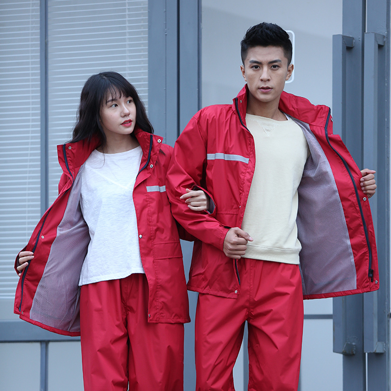 Raincoat and Rain Pants Set, Waterproof, Men's Two-Piece, Heavy Rain Protection, Cycling, Electric Scooter, Motorcycle, Lightweight Raincoat Jacket, Women's