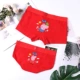 2 bộ đồ đôi đồ lót cotton đen đỏ eo thấp hoạt hình nam boxer nữ tam giác cỡ lớn U lồi đơn giản dễ thương đồ lot