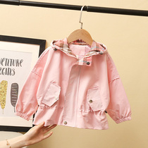 Girl coat spring and autumn 2021 Autumn New style childrens casual coat female baby loose little girl clothes