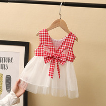 Female baby Summer princess dress 2021 New Korean cute 1-3 years old 5 childrens skirt foreign girl dress