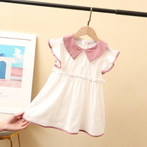 Girl dress summer 2021 New Korean version of cotton childrens dress girl baby princess dress baby girl dress child foreign style summer dress