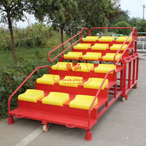 New red classic 18 seat end referee stage Referee End Bench Telescopic Mobile End Clocking Desk Direct