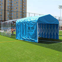New football protection channel player entry and exit channel folding movable telescopic stainless steel pipe material