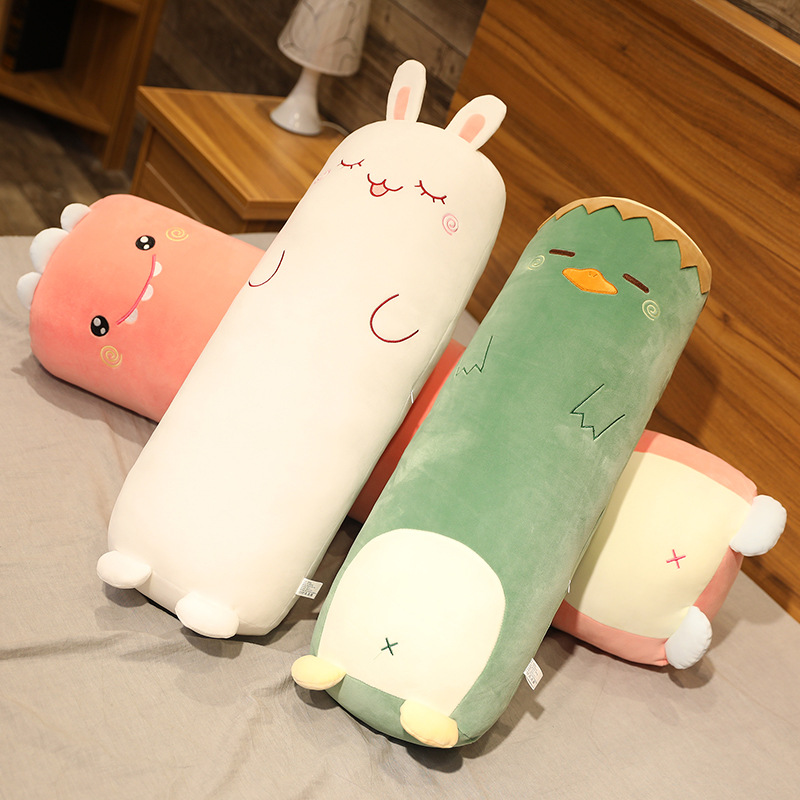 Cartoon dinosaur long strip pillow cute girl sleeping with leg pillow boyfriend pillow bed pillow single double pillow