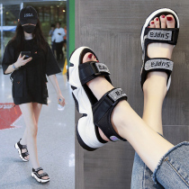 Sports sandals women 2022 Summer new thick bottom pine pastry Rome shoes Fashion outside wearing matching skirts