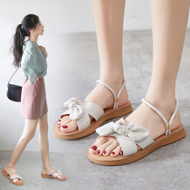 Sandals womens fairy Wind 2022 Summer new 100 hitch flat bottom breathable two-wear and inset damp slippers Sub-beach