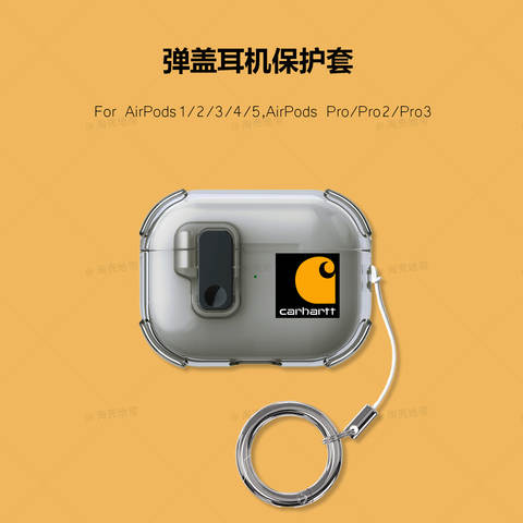 Carhartt Logo Orange Black AirPods Case
