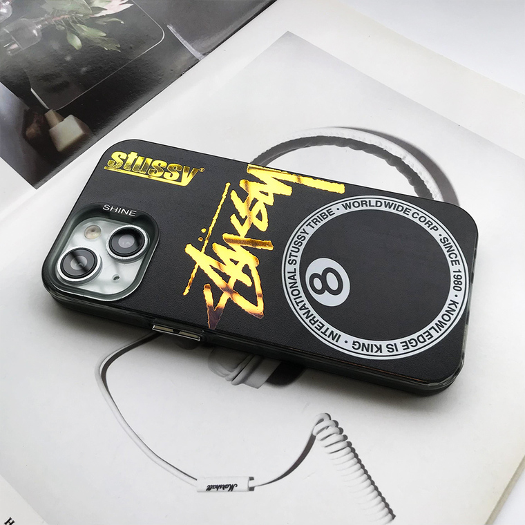 Stussy Trendy Fashionable 8 Ball Phone Case for iPhone 17, 16, 15
