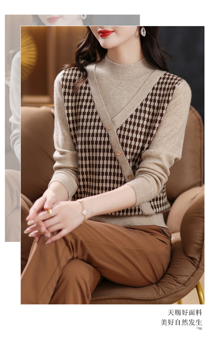 E6124 1040K ÁO LEN NỮ TAIRYA ÁO LEN CẢ BỘ 2 MÓN MÙA XUÂN THU ĐÔNG KẺ CARO THỜI TRANG NỮ G03 SẢN PHẨM MỚI