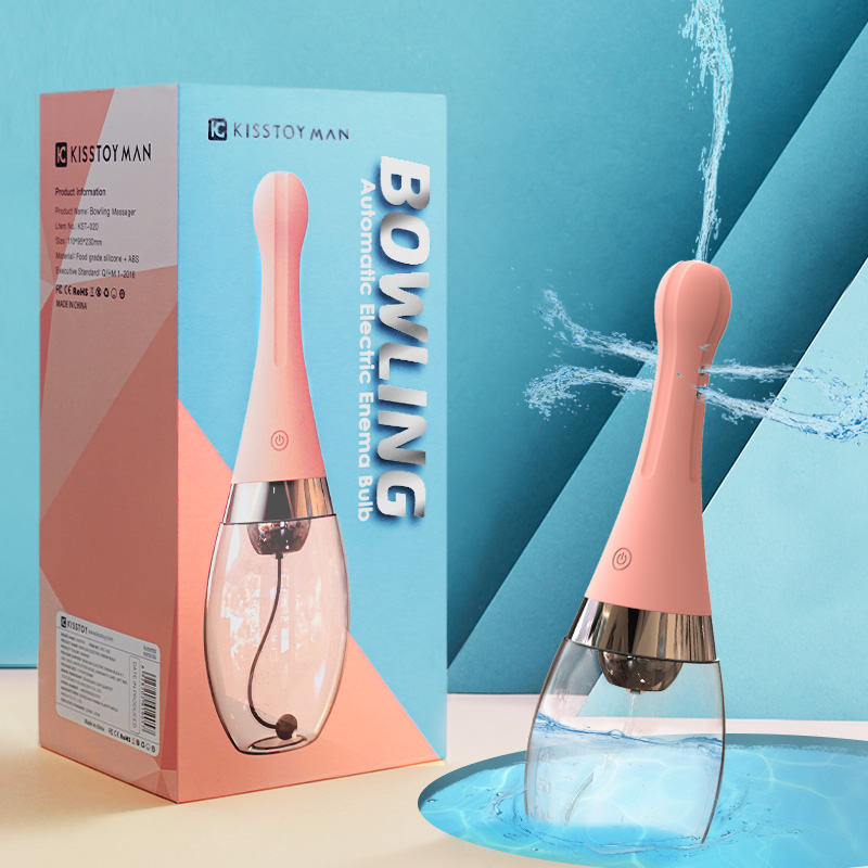 Kisstoy enema vestibular cleaner Anal male orgasm artifact electric anal plug female flushing sex utensils