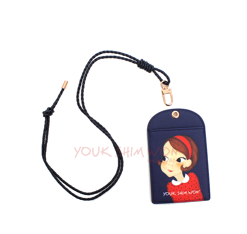 YOUK SHIM WON Lu Xinyuan Rịa dễ thương sling huy hiệu thẻ xe buýt Chủ thẻ ID B0432RAXX01 shop ban day deo the