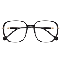 Mirror sound black frame myopia glasses for women can be equipped with ultra-light plain large frame big face slimming anti-blue light eye frame