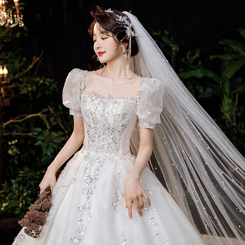 French-style light main wedding dress 2023 new temperament bride palace princess luxury high-end super fairy big tail high-end sense