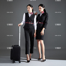 High-end professional small suit suit suit female stewardess uniform temperament College student hotel front desk dress dress