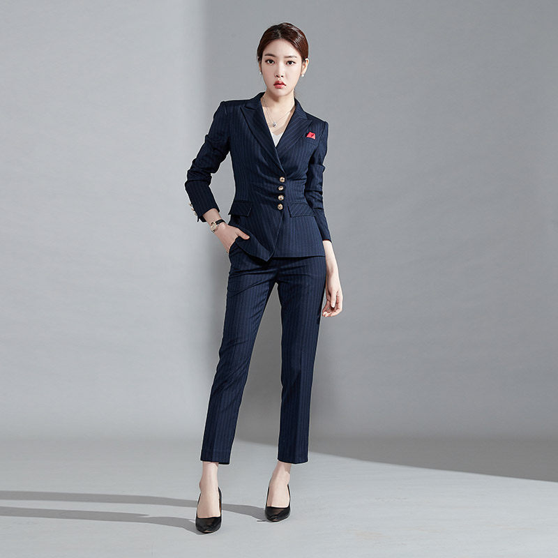 High-end professional suit female president temperament self-cultivation fashion two-piece suit jacket business manager overalls