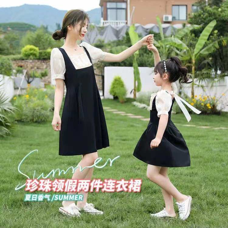 Pro-son dress for children 2022 Summer clothes new online red dress Fashion foreign female dress surges