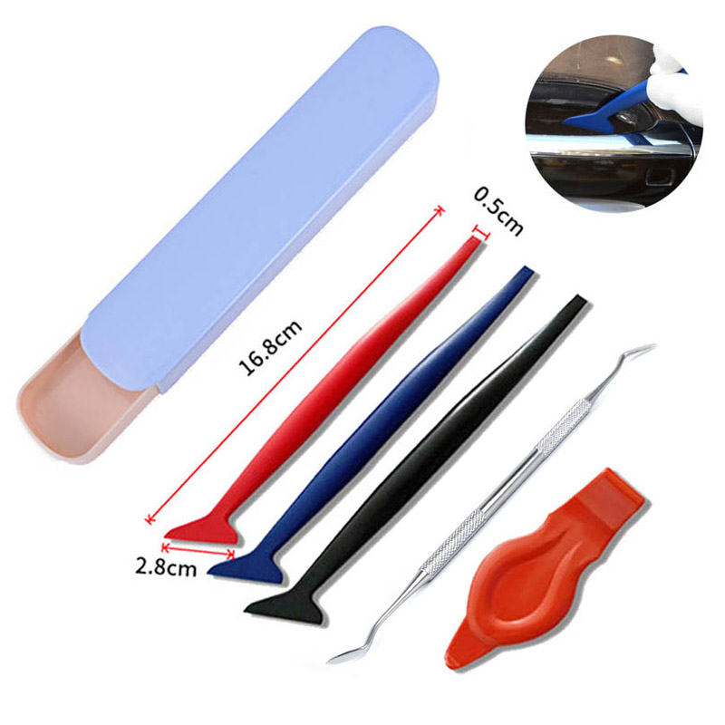 Auto Film Tool Trim 4 Piece Set Gap Strip Treatment Auto Color Film Edge Retractor Plug Edge Scraper