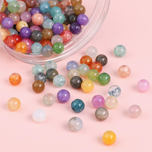 Стеклянное украшение-шарик, бусины, браслет из бисера ручной работы, ожерелье, декор, аксессуар, аксессуары, 8мм