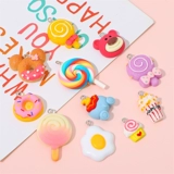 Мультяшный динозавр, подвеска ручной работы, ожерелье и серьги, аксессуар, брелок, «сделай сам»