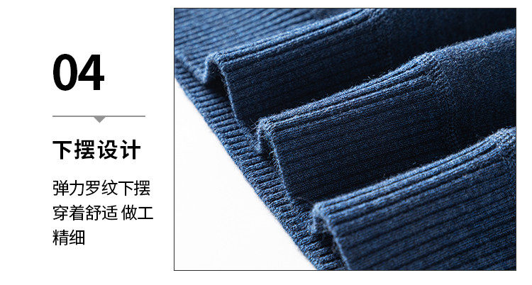 Шерстяной демисезонный лонгслив, футболка polo, мужской трикотажный свитер, для среднего возраста Romon / Romon 