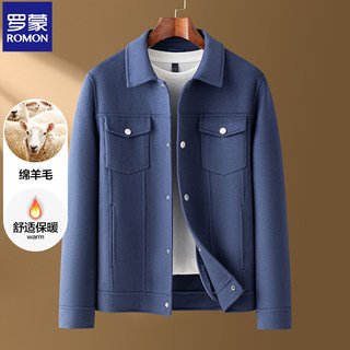 Lomon wool coat men's short woolen coat