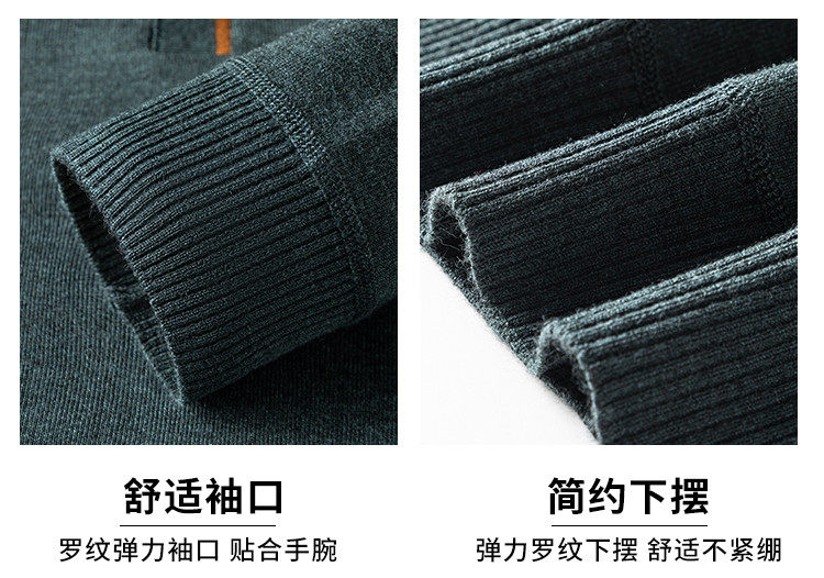 Шерстяной демисезонный лонгслив, футболка polo, мужской трикотажный свитер, для среднего возраста Romon / Romon 