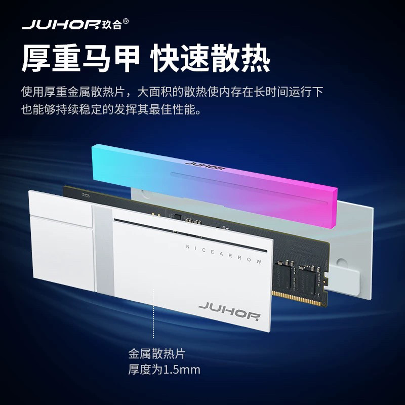 Jiuhe DDR5 different blade RGB light bar панель памяти настольного компьютера 6000 7200 16G Hynix 32G