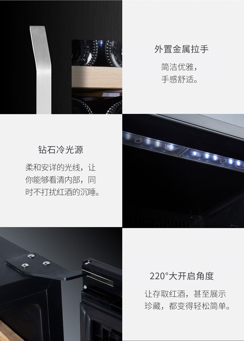tủ rượu lớn Vinocave / Vinocaff PRO56AWJ nhúng máy nén rượu làm mát tủ lạnh rượu vang tủ đá nhà thanh - Tủ rượu vang kệ gỗ để rượu