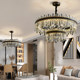 Light Luxury Chandelier, Living Room Main Light, Simple, Modern, High-End, Elegant, Home Villa Dining Room, Black Round Crystal Lighting Fixtures