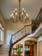 French-Style Vintage Staircase Chandelier, Villa Loft Open Space, American-Style Duplex Living Room and Dining Room Lighting, Candle Chandelier