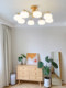 Living Room Ceiling Lamp, Natural Wood, Cream Style, Guangdong Zhongshan Lighting, Main Hall Lamp, Bedroom, Study Room, Cotton Persimmon Lamp