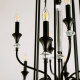 French-Style Vintage Staircase Chandelier, Mid-Century Villa Open-Air Duplex Black Candle Hotel Lobby American-Style Living Room Lamp