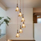 French-Style Staircase Light, Meilade Rotating Duplex Chandelier, American Retro Villa Open-Air High-End Living Room Chandelier