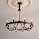 French Retro Living Room Lamp American Black High-End Pearl Chandelier Romantic Bar Cafe Bedroom Dining Room Lamp