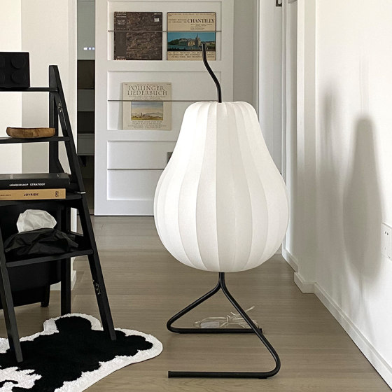 Japanese Wabi-Sabi Silk Floor Lamp, Vintage Pear Design, Creative Living Room and Bedroom, Trendy Design, Creamy Style Atmosphere Lamp