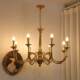 French Retro Chandelier, American-Style All-Copper Living Room Lamp, High-End Artistic Romantic Golden Palace Lamp, Bedroom and Dining Room Lamp