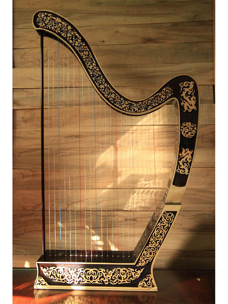 Jinmu Art Society harp harp horizontal Chinese classical zhenqin